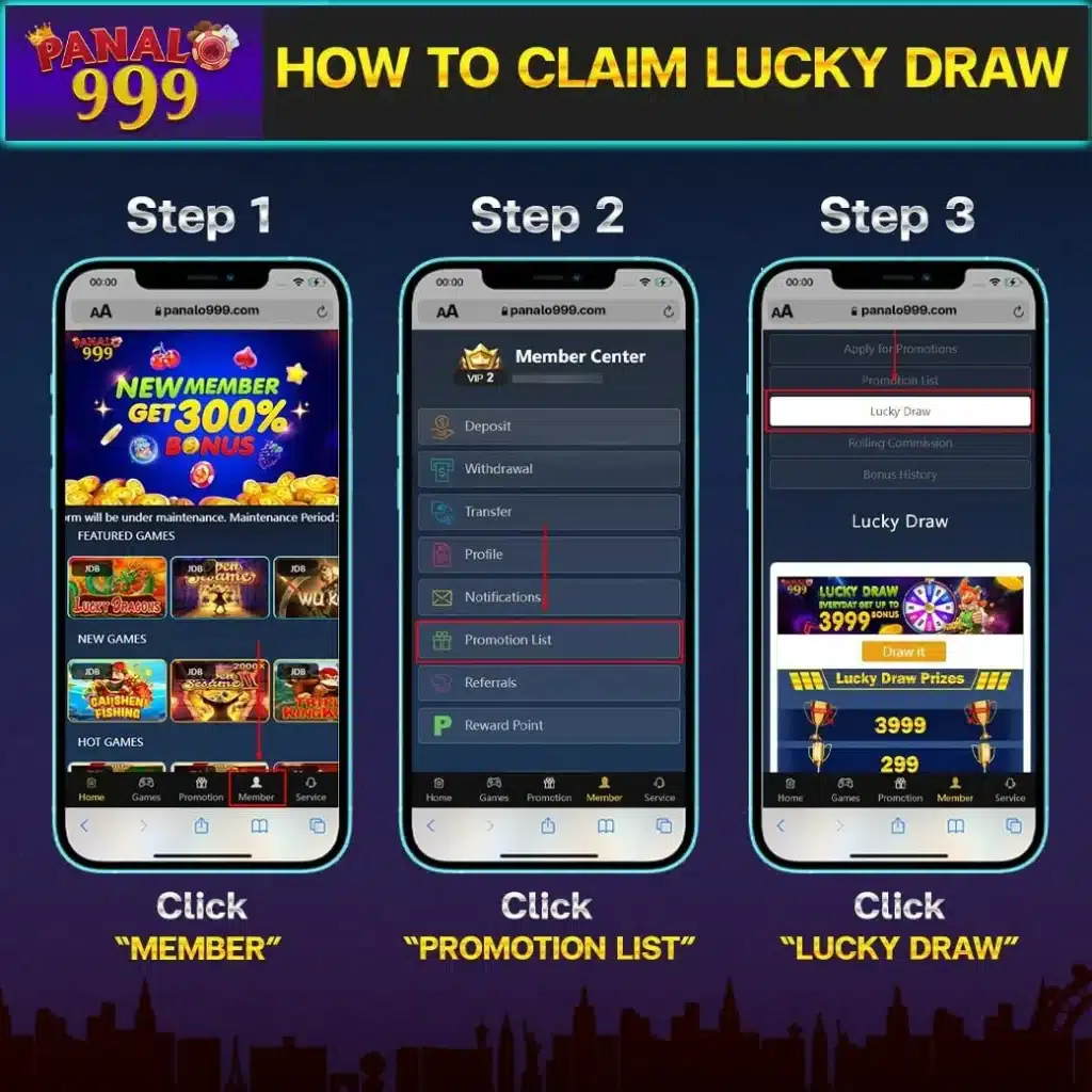 paano mag claim ng lucky draw?