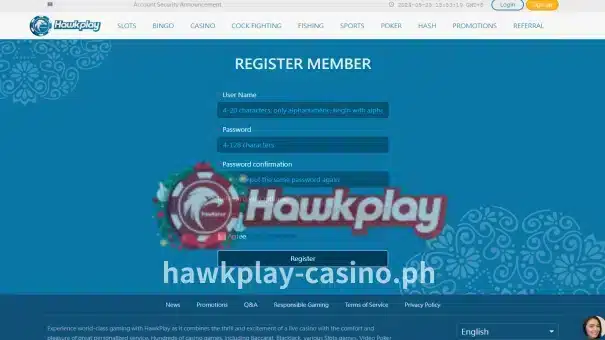 It only takes 3 minutes to become a member at Hawkplay Com Sign up